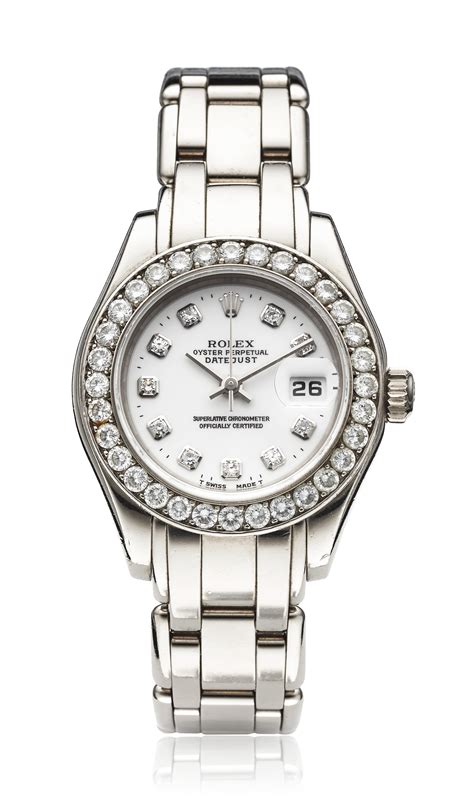 ladies vintage rolex white gold|rolex lady datejust white gold.